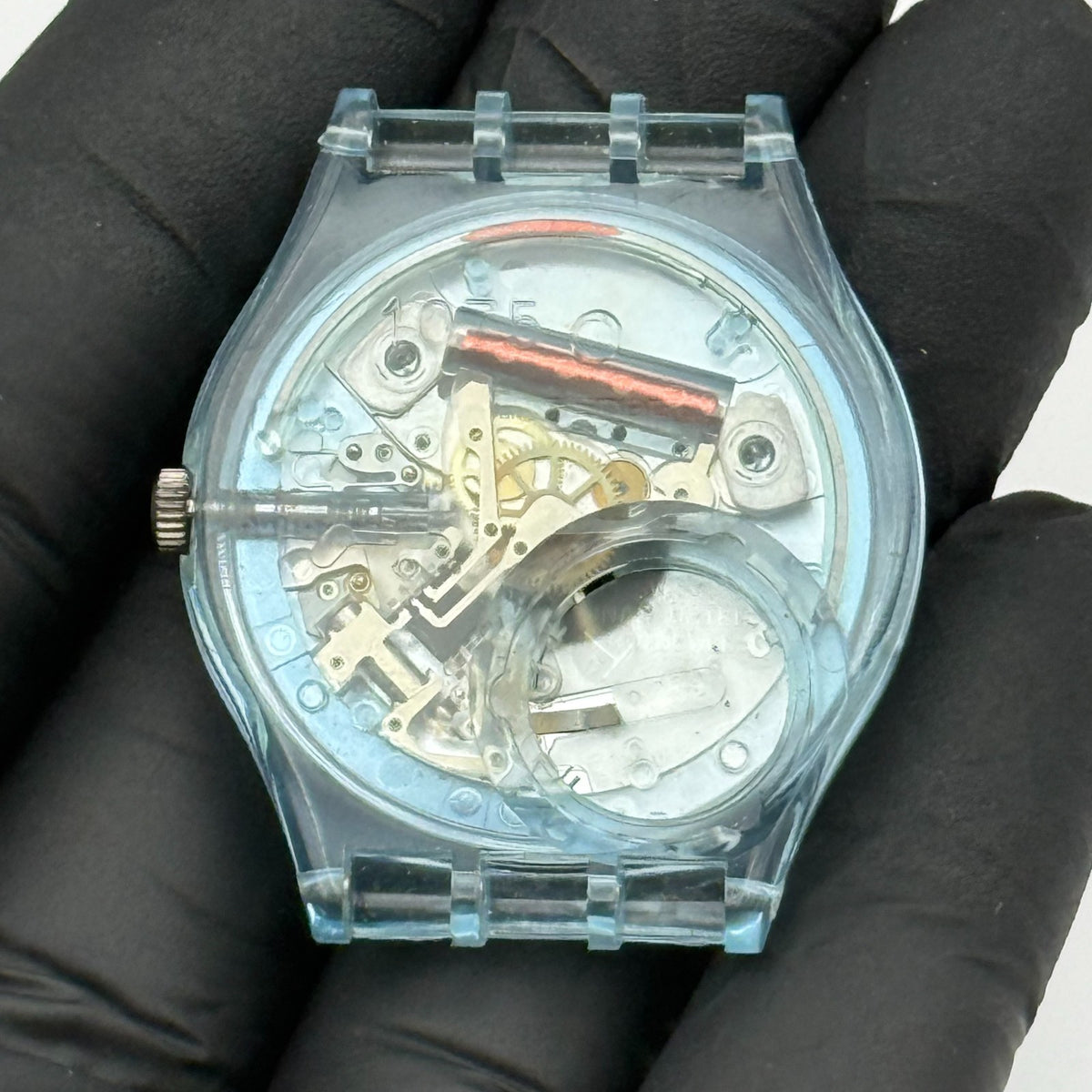 Vintage Swatch Gent Flex Watch GN110 Saphire Shade 1990 ETA Quartz 35mm Parts 