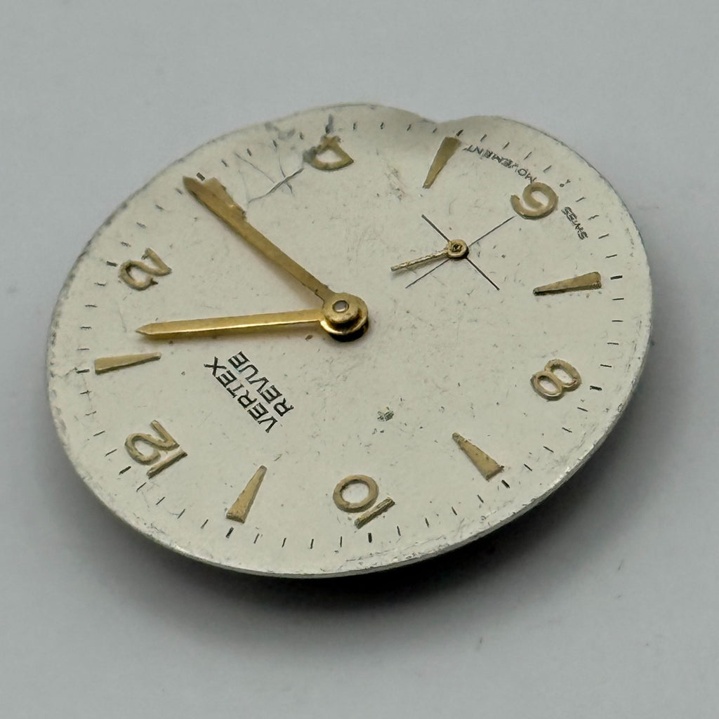 Vertex Revue 77.1 Watch Movement 17 Jewels Swiss Running Manual Wind Parts 26mm