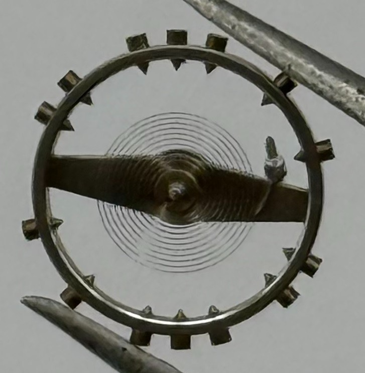 Lanco 804 Balance Wheel Complete And Spring Progress 230 Watch Movement Parts