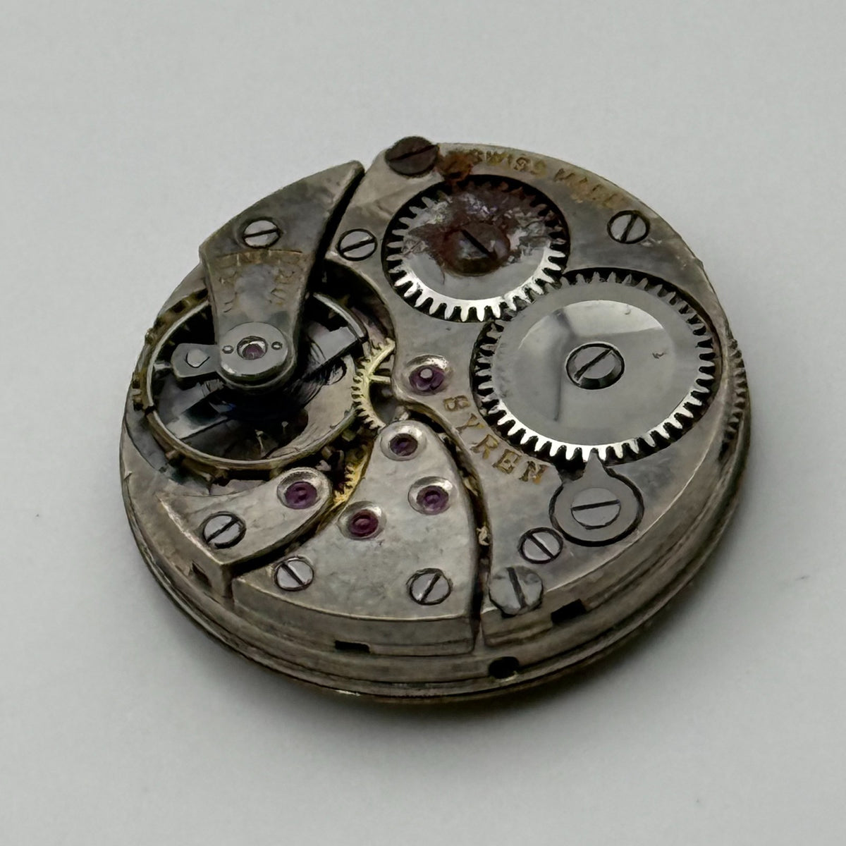 Syren 22 Watch Movement Swiss Made Manual Wind Vintage Parts Repair 19.1mm