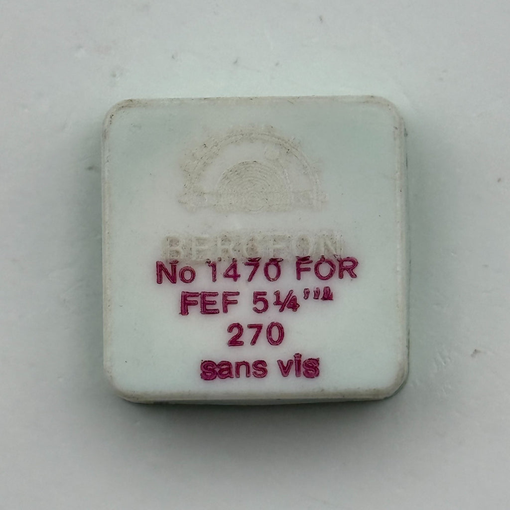 FEF 270 Balance Wheel Complete And Spring 5¼’’’ Bergeon 1470 Watch Movement Part