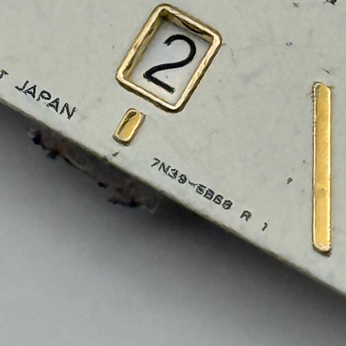 Seiko 7N39-6B68 Watch Dial Presage Rectangular White Spare Parts Repair 21.9mm