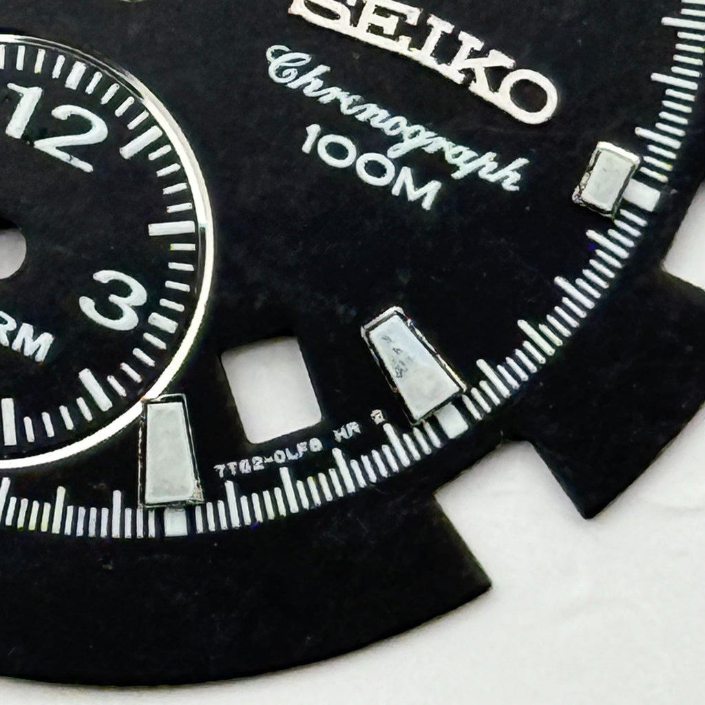 Seiko 7T62-0LF8 Watch Dial Chronograph Alarm 100M Spare Parts Repair 32.9mm
