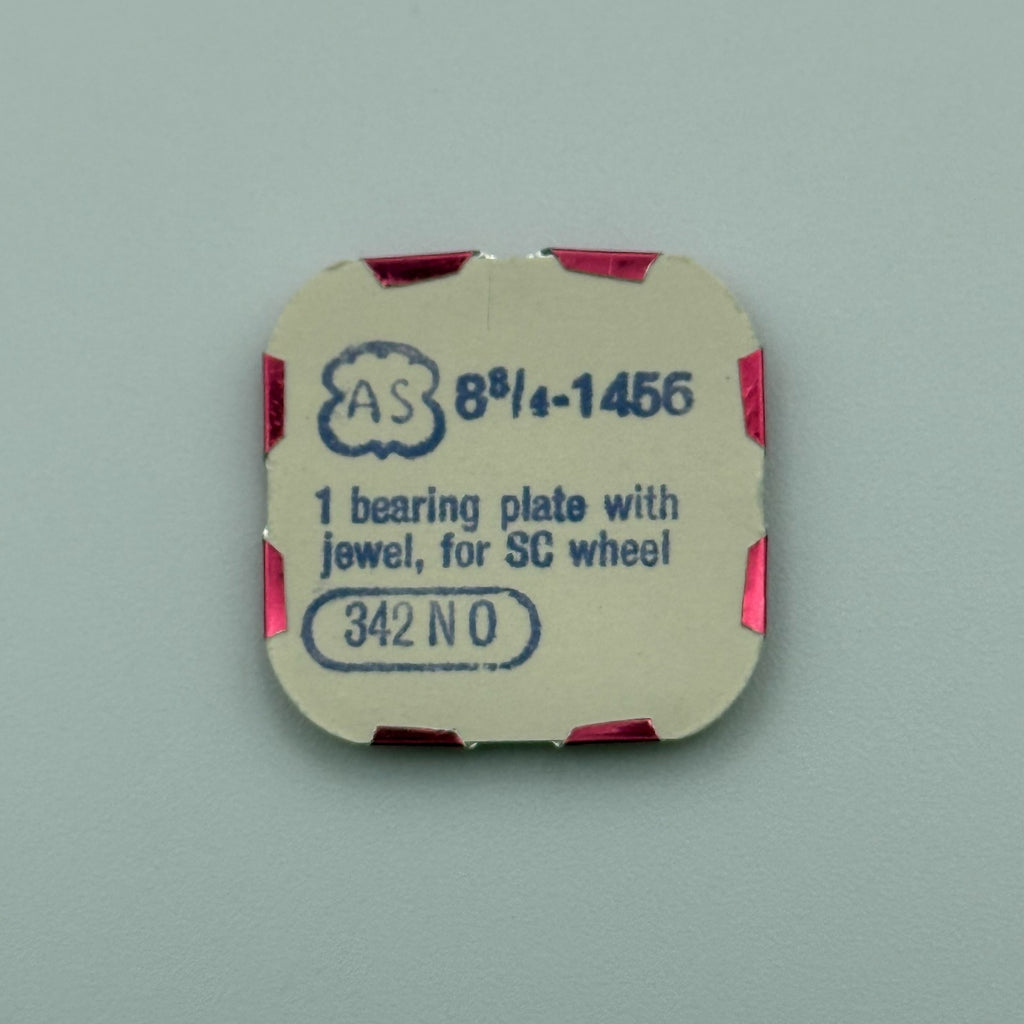 AS 1456 Bearing Plate With Jewel - 8 3/4 - 342 N 0 - New Old Stock - Watch Part