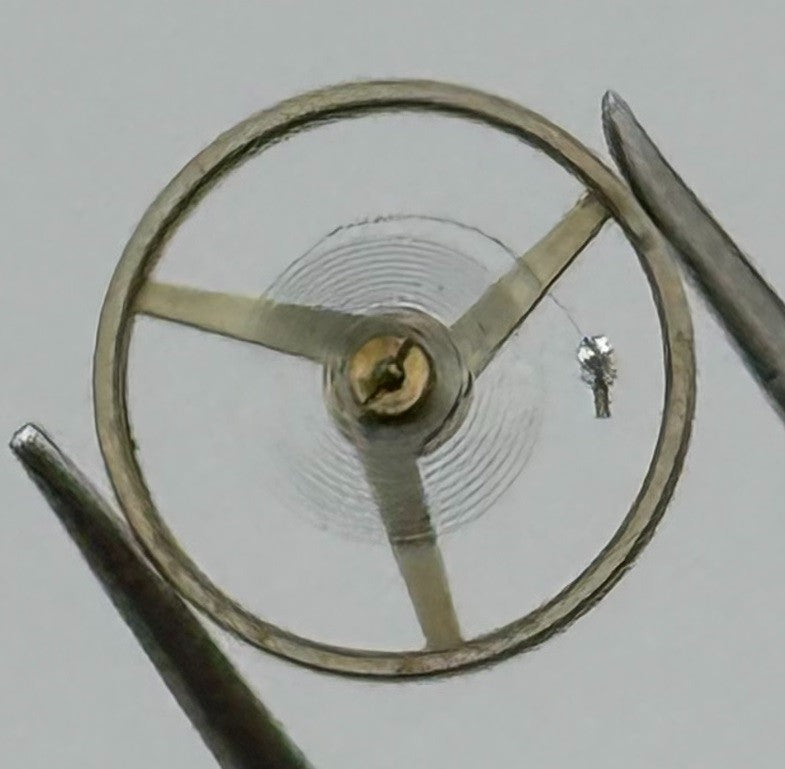 FEF 371 Balance Wheel Complete And Spring 6 3/4- 8''' 1572 Watch Movement Parts