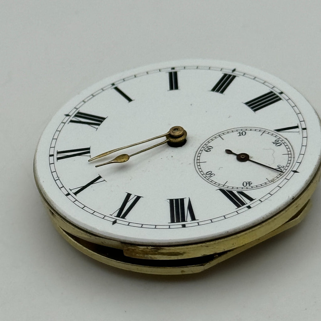 Trade Mark Consti Mathey Antique Key Wound Pocket Watch Movement Parts 40.5mm