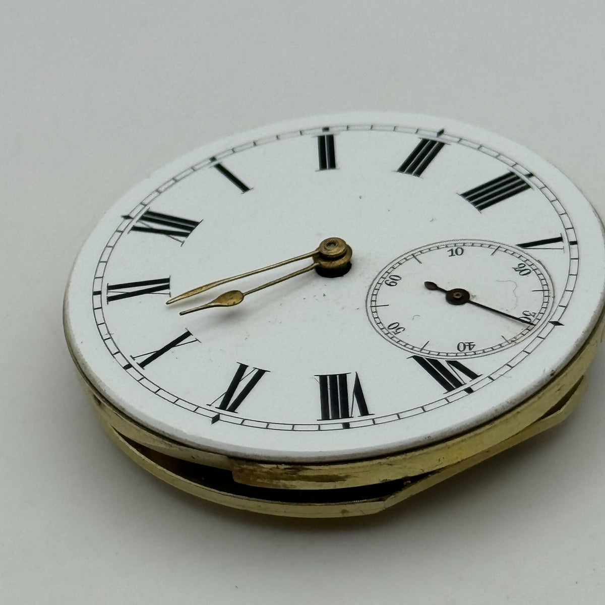 Trade Mark Consti Mathey Antique Key Wound Pocket Watch Movement Parts 40.5mm