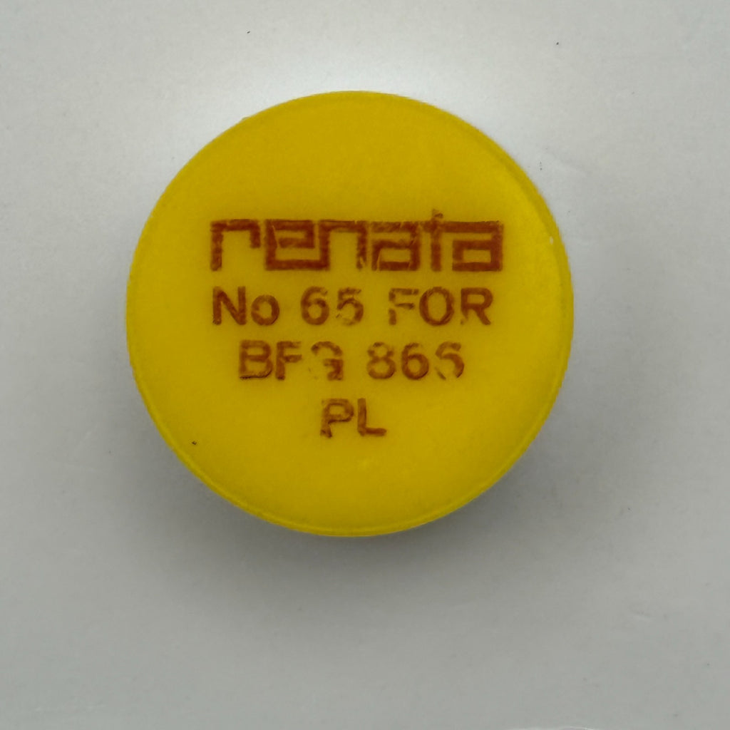 BFG 865 PL Balance Wheel Complete And Spring Renata 65 Watch Movement Parts NOS