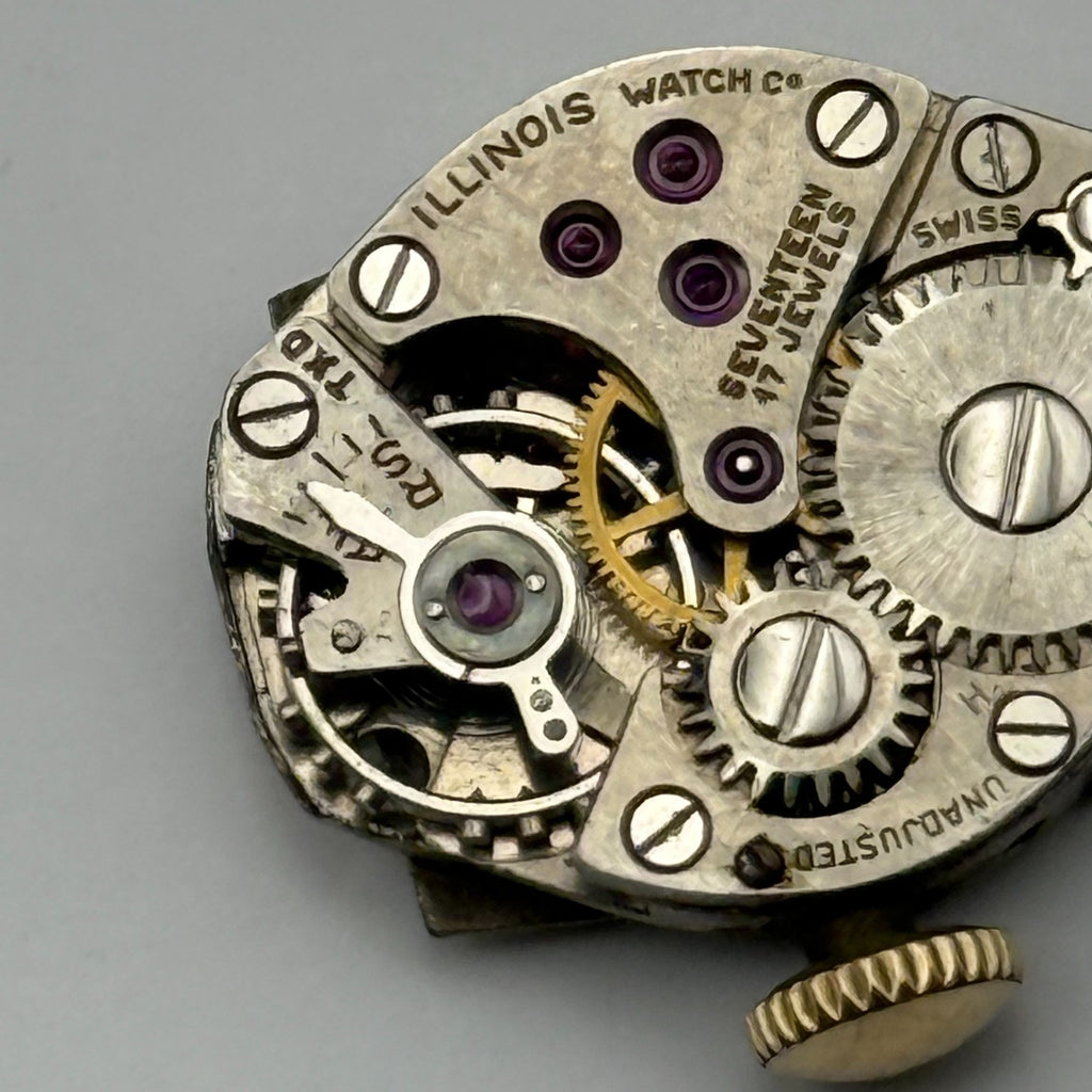 FHF 60 Watch Movement Running Hamilton Illinois Swiss Manual Wind Parts 15.3mm
