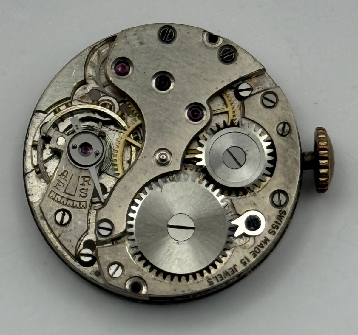 FHF Patent 117810 Watch Movement 15 Jewels Swiss Vintage Parts Repair 21.7mm