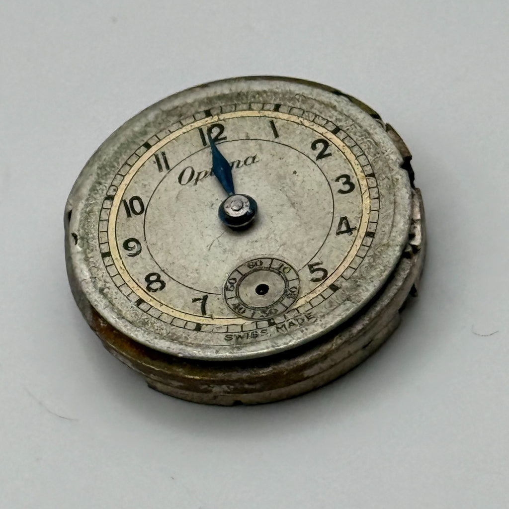 Optima Watch Movement 15 Jewels Swiss Subseconds Manual Wind Parts Repair 19.6mm