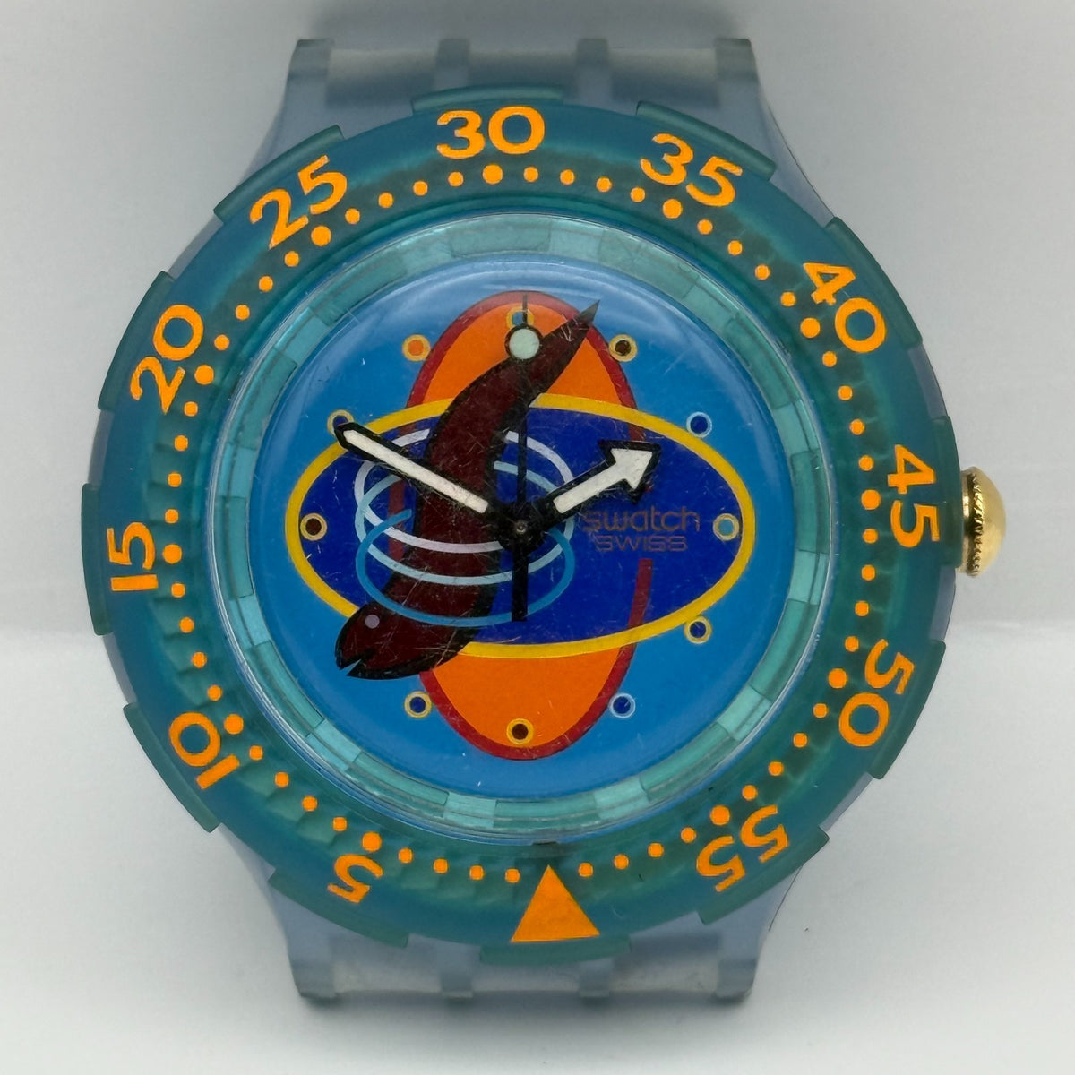 Vintage Swatch Scuba 200 Watch SDN115 Underpressure 1994 ETA Quartz 40mm Parts 