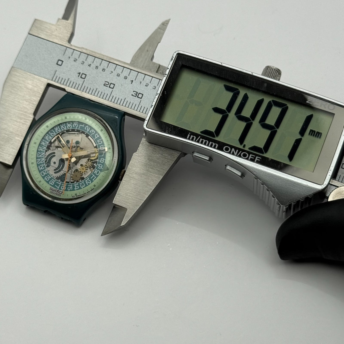 Vintage Swatch Gents Watch GG403 Steel Lite 1991 ETA Quartz Swiss 33mm Parts 