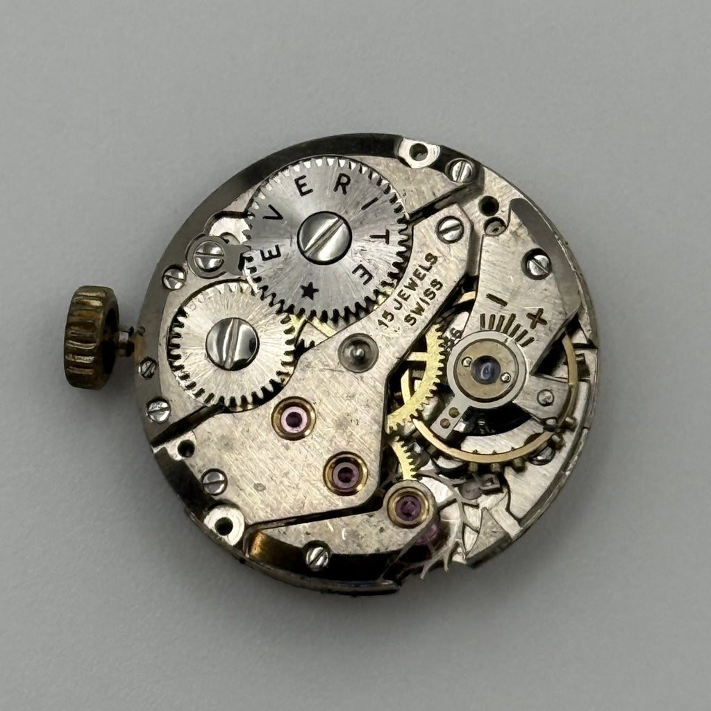 AS 1156 Watch Movement - A. Schild 1156 - Everite - Running - For Parts / Repair