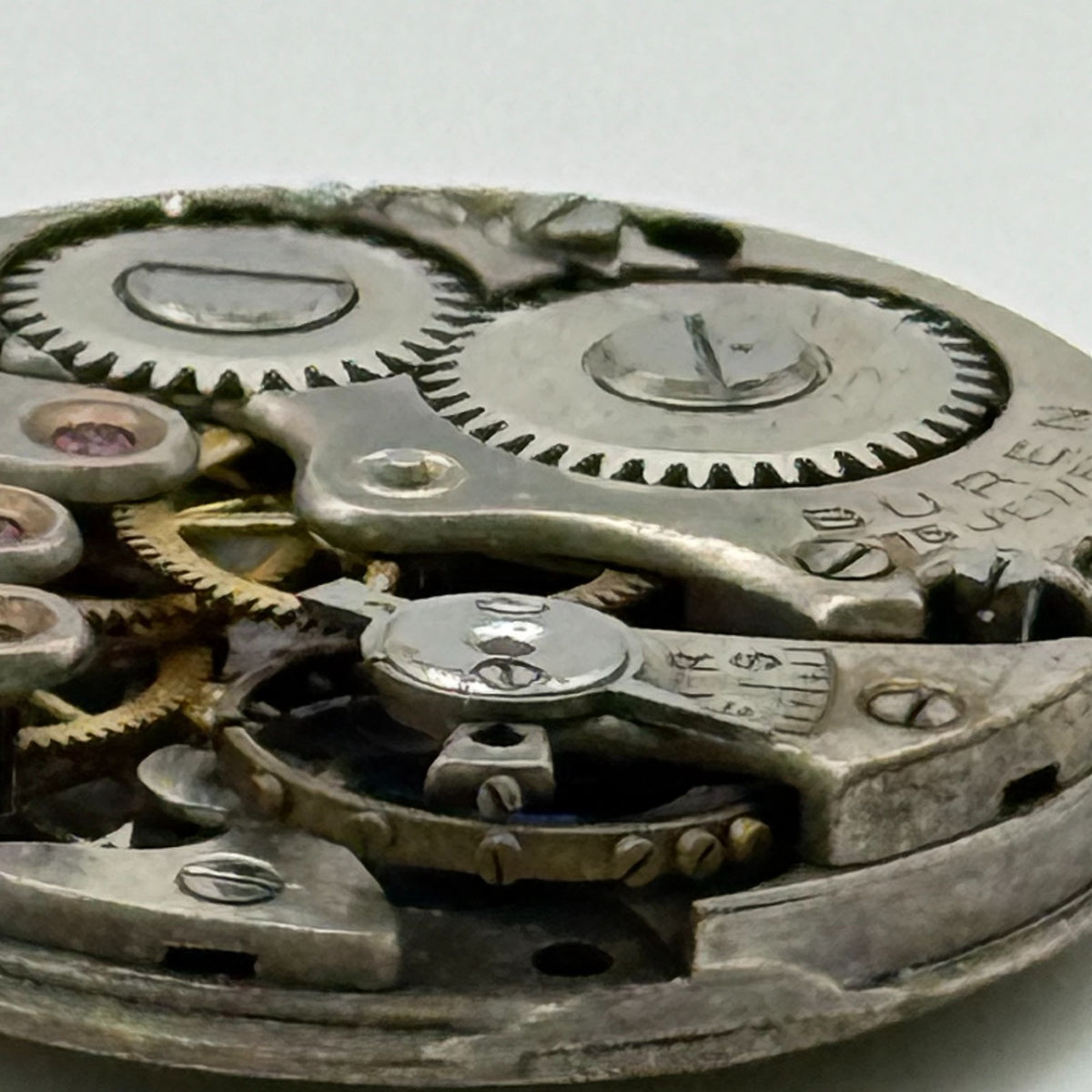 Buren 875 Watch Movement Swiss 15 Jewels Manual Wind Vintage Parts Repair 19.7mm