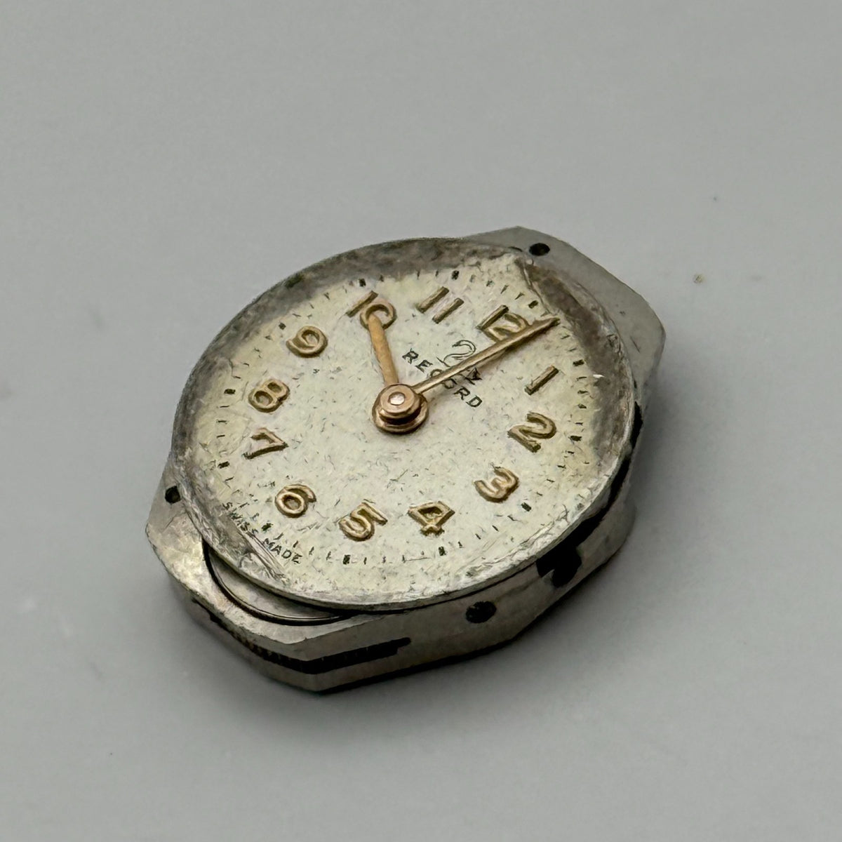 Record 75 Watch Movement Josmar 15 Jewels Swiss Manual Wind Parts Repair 15.2mm