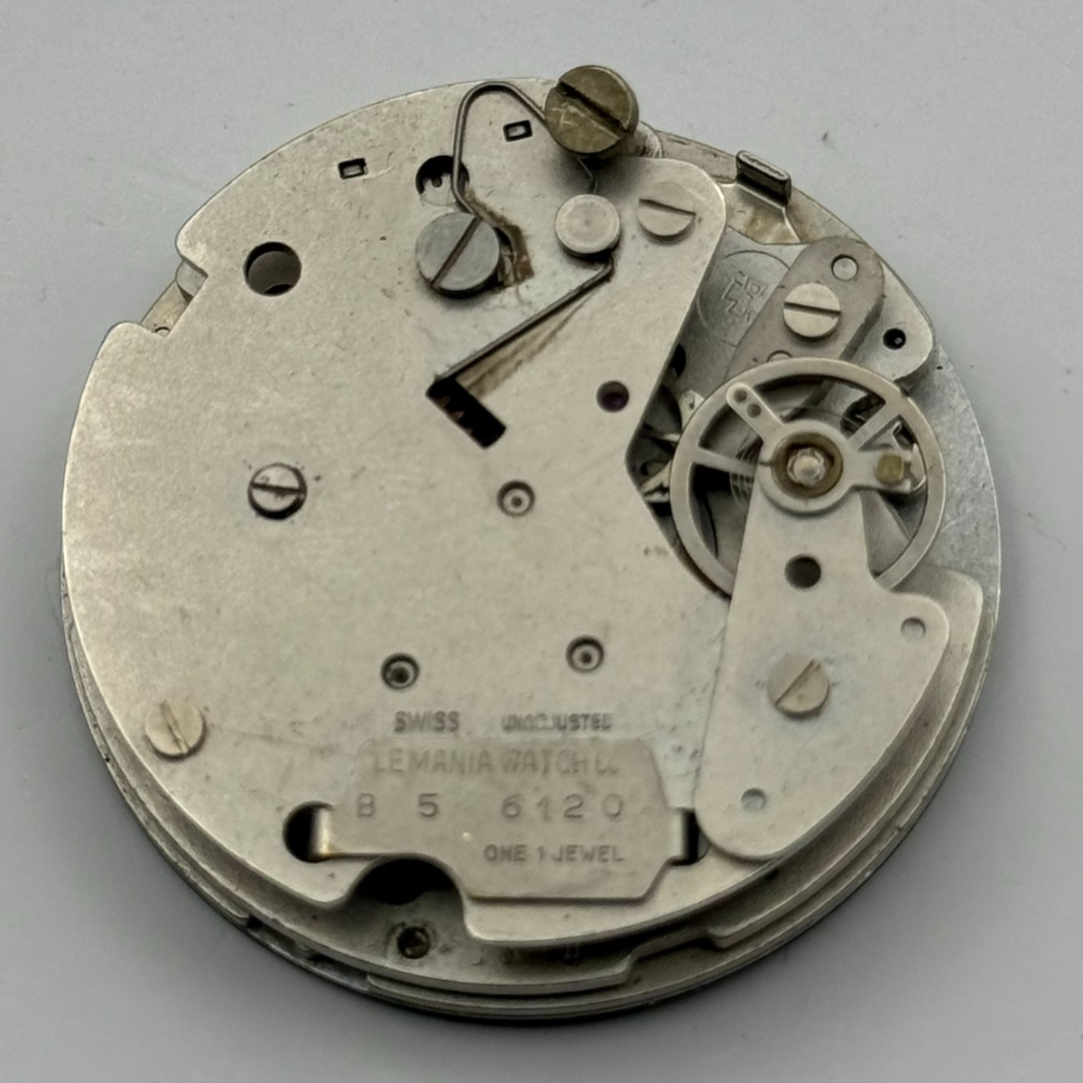 Lemania 1 ATU Watch Movement Yacht Timer Rare B5 6120 Stopwatch 1 Jewel Parts