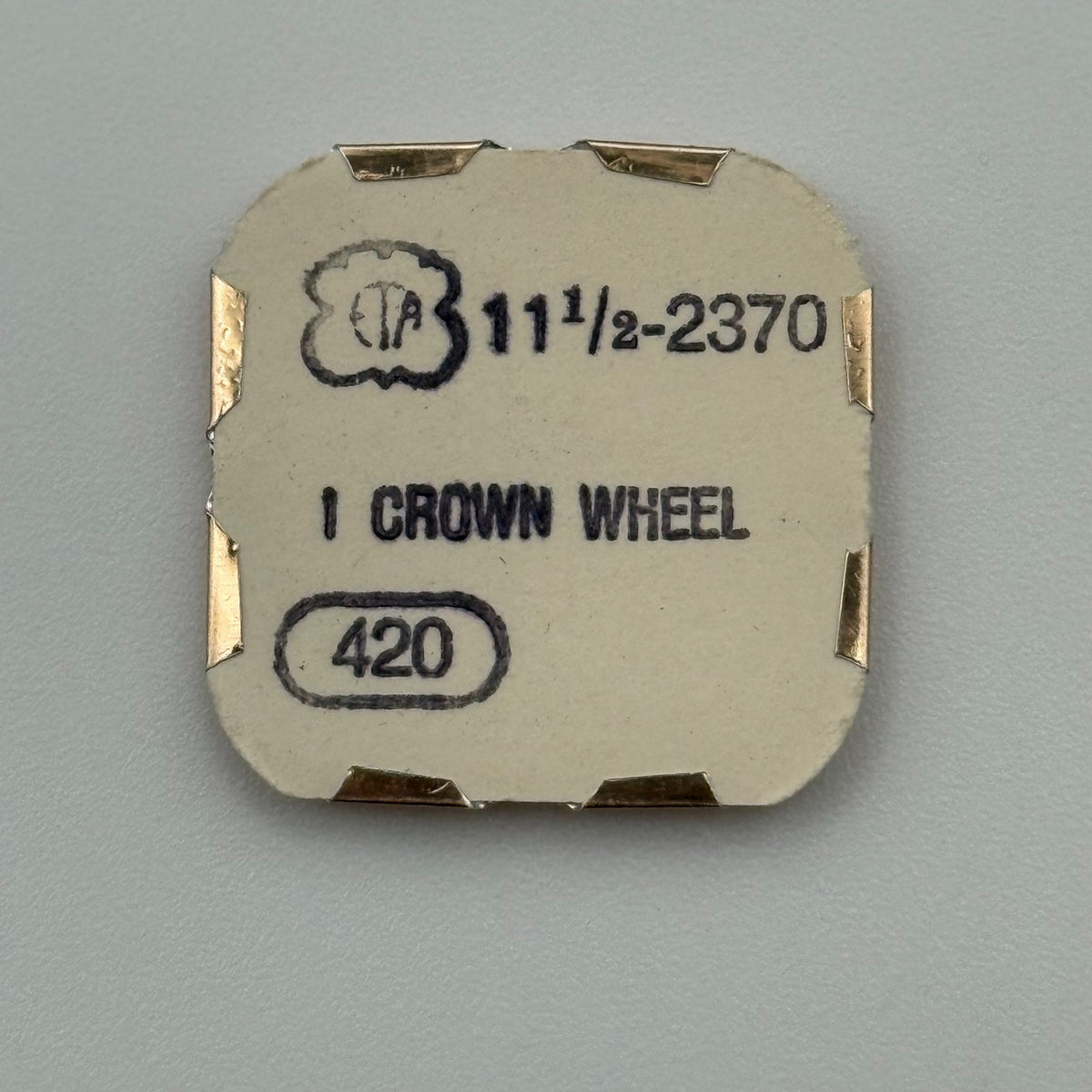 ETA 2370 Crown Wheel - 11 1/2 - 420 - New Old Stock - Watch Parts