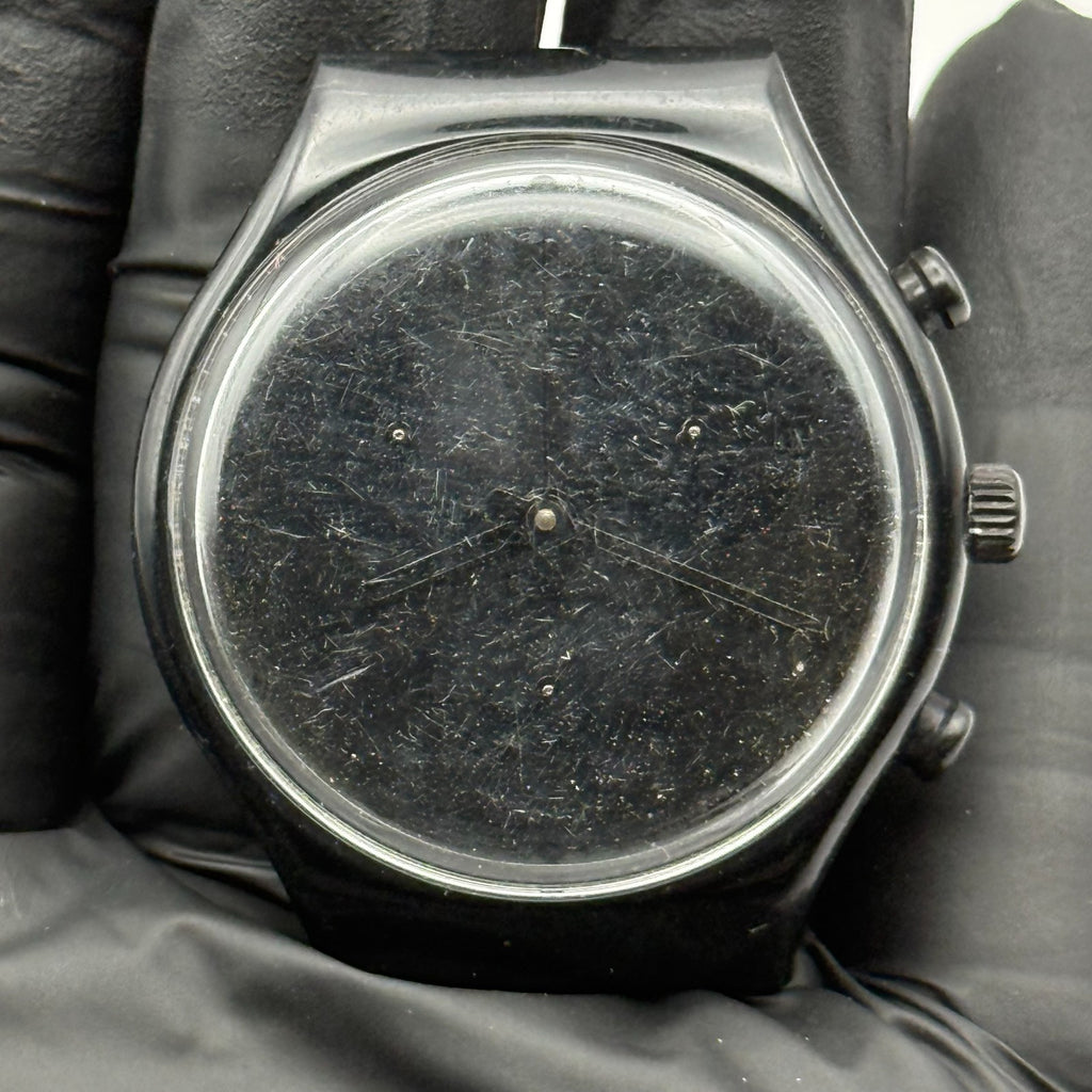 Vintage Swatch Chrono Watch SCB110 Moon Shadow 1992 ETA Quartz Swiss 39mm Parts 