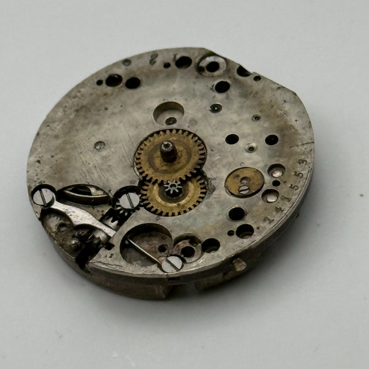 Unidentified Watch Movement Manual Wind Vintage Parts Repair Spares 24.1mm