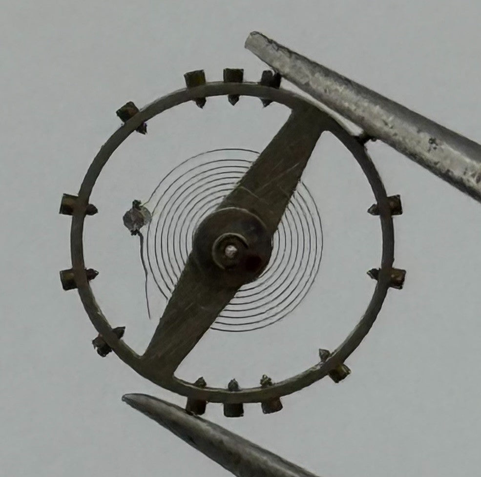 Cyma 344 Balance Wheel Complete And Spring 5½’’’ 1016 M Watch Movement Parts NOS