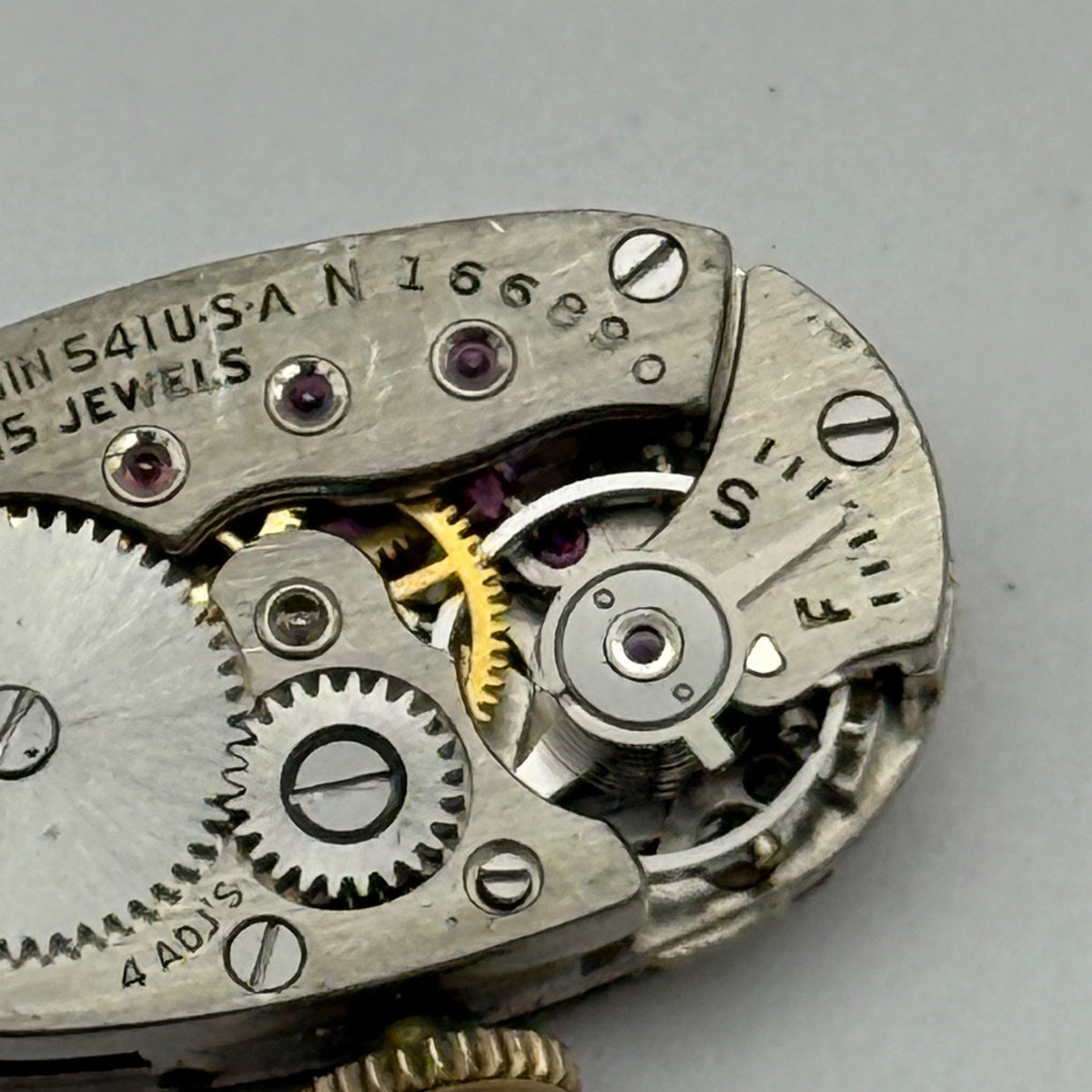 Elgin Grade 541 Model 2 Watch Movement 1951  American Parts Repair Ladies 21/0s