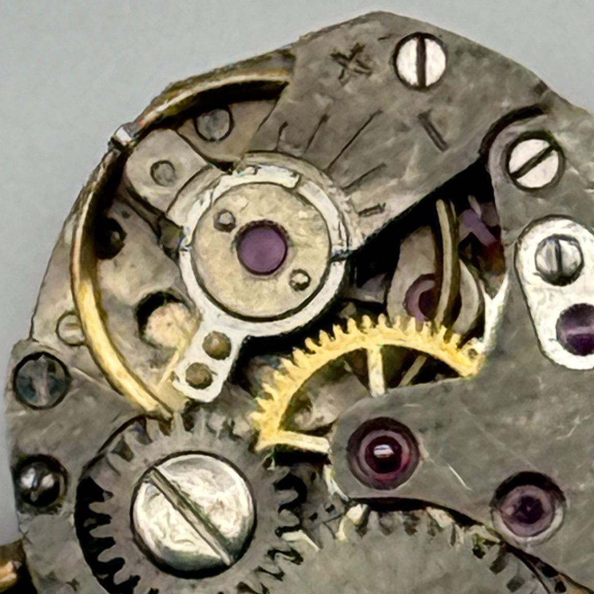 Tempo Watch Movement 17 Jewels Swiss Manual Wind Vintage Parts Repair 12.7mm