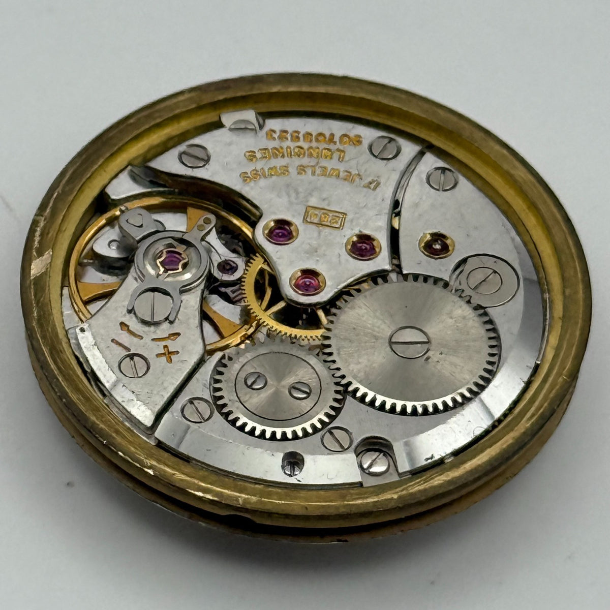 Longines 284 Watch Movement - 17 Jewels - For Parts / Repair - 30.5mm