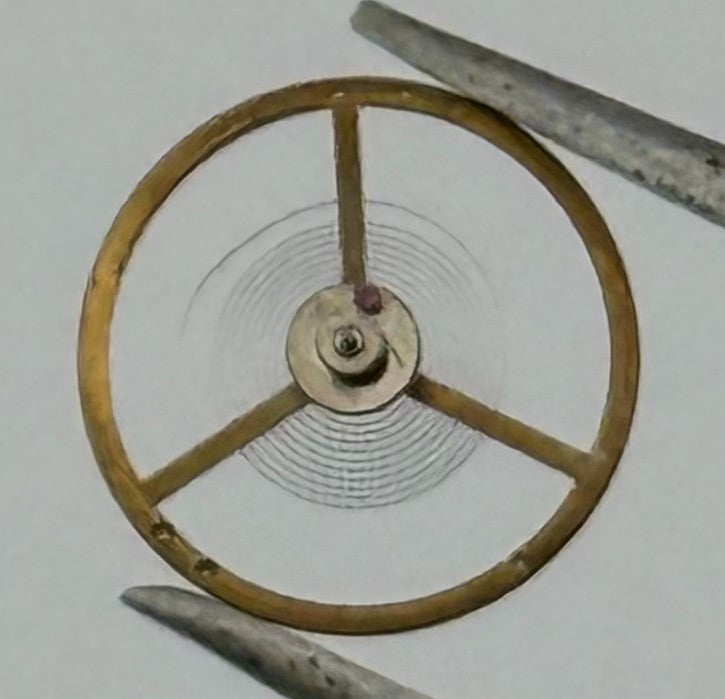 BFG 927-21 Balance Wheel Complete And Spring 6¾-8''' 1892 M Watch Movement Parts