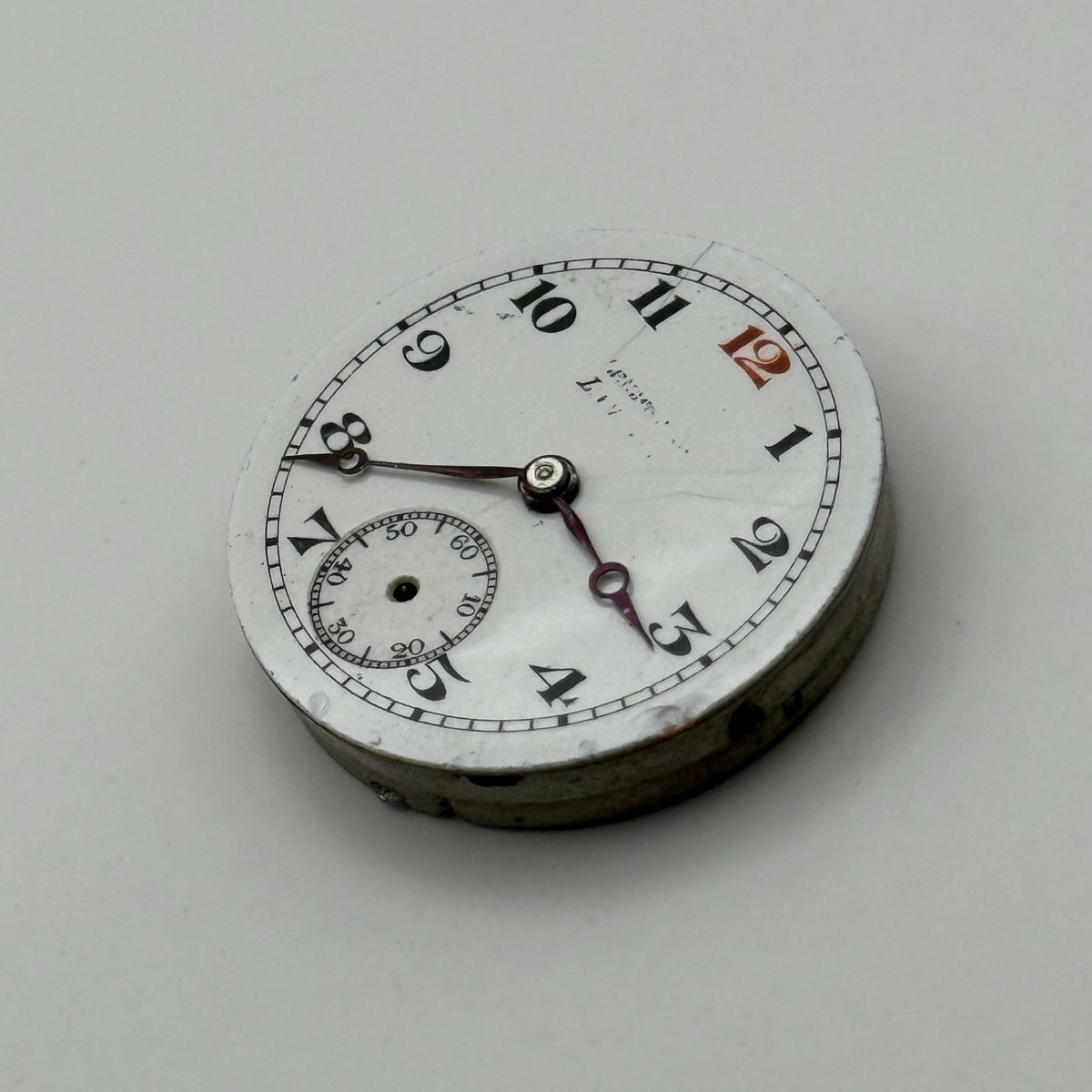 Stauffer SS & Co Trench Watch Movement Sub Seconds Swiss Parts 23.3mm