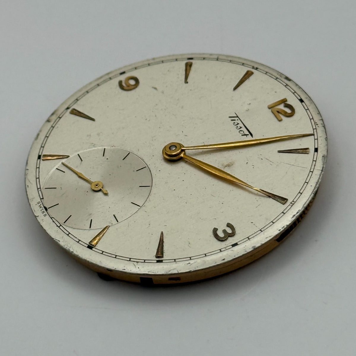 Tissot 38.2 Pocket Watch Movement Open Face 17 Jewels Sub Seconds Parts 38.2mm
