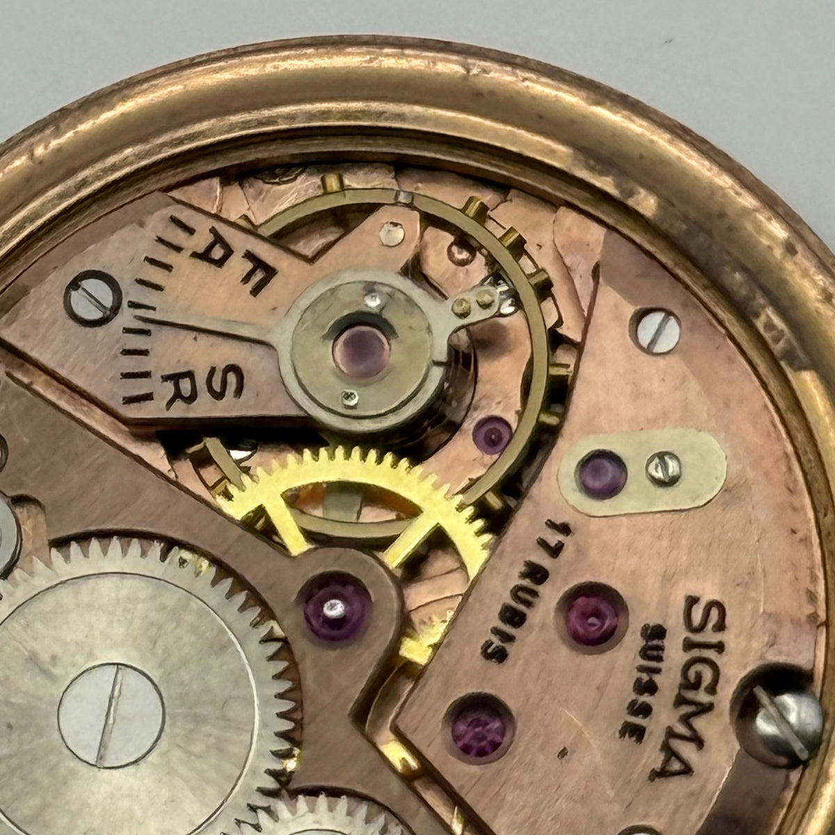 FEF 310 Watch Movement Sigma 17 Rubis Swiss Manual Wind Parts Repair 25.9mm