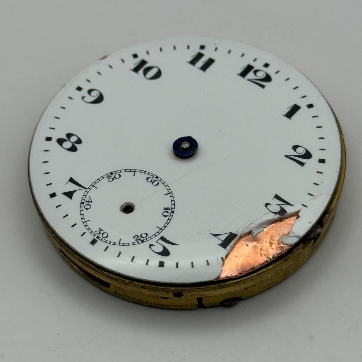 Artox Pocket Watch Movement Hunter Swiss Sub Seconds Vintage Parts Repair 40.2mm