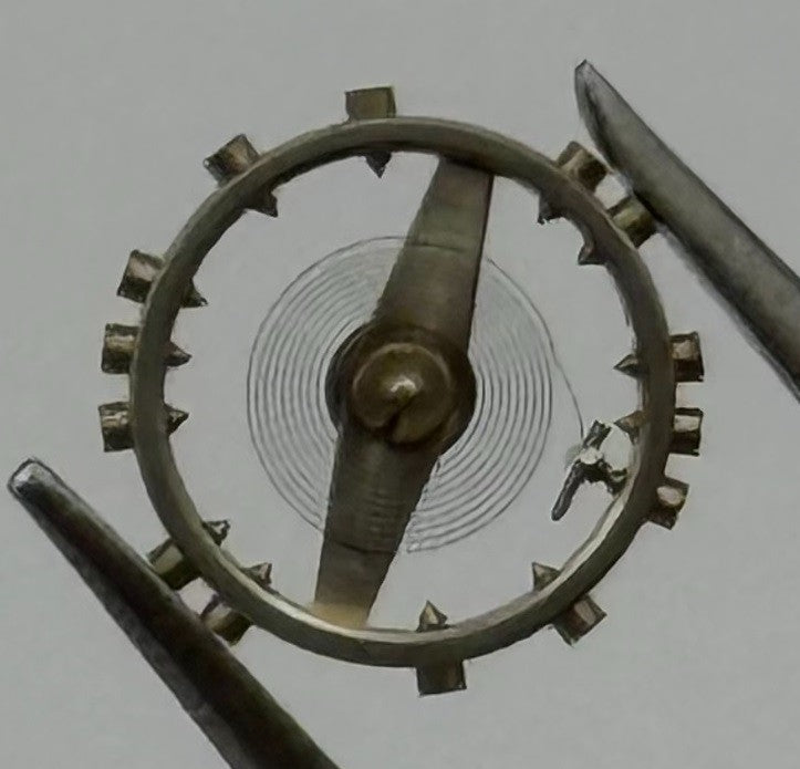 PUW 70 73 Balance Wheel Complete And Spring 5’’’ 517 Watch Movement Parts NOS