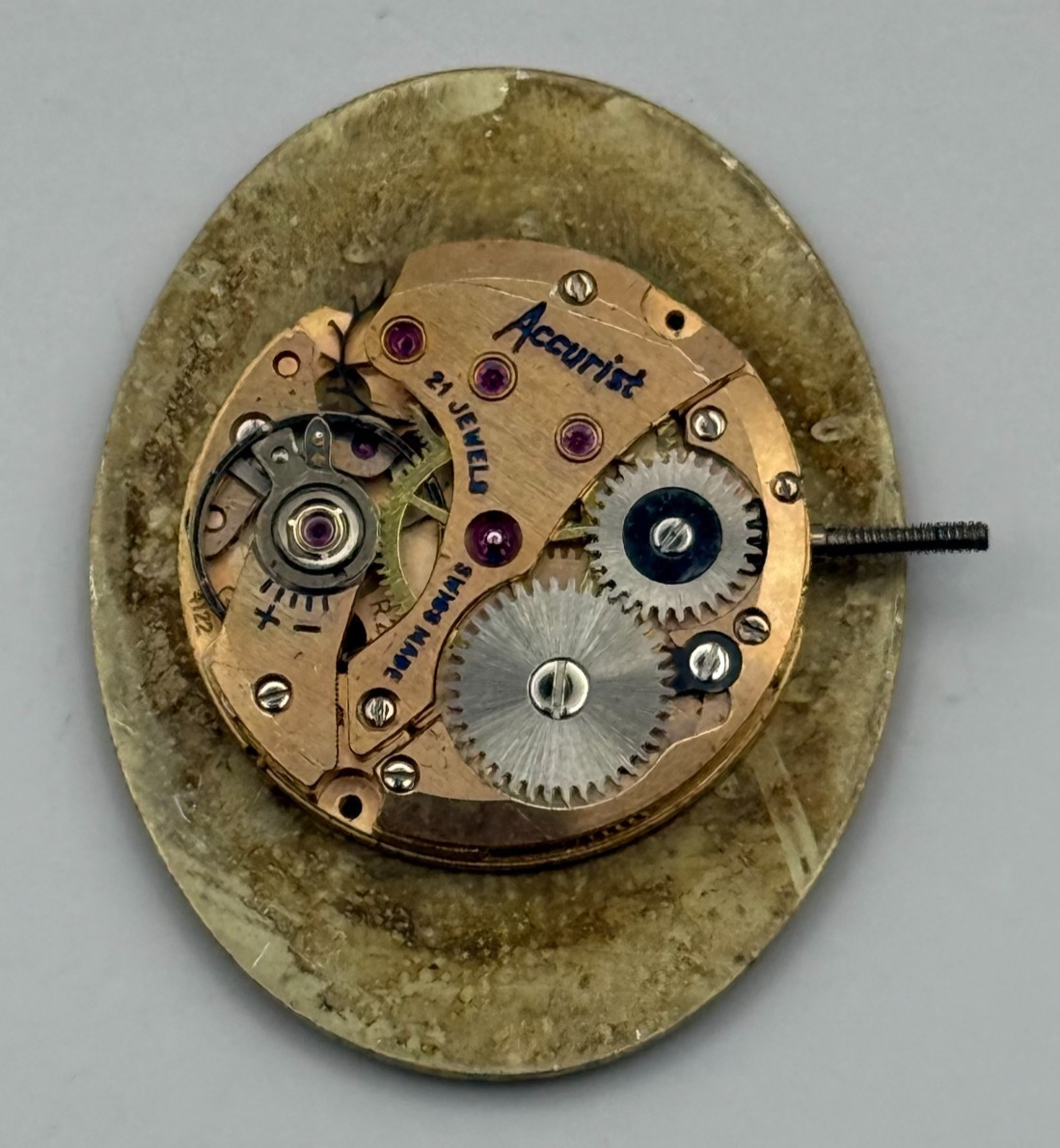 Felsa 4122 Watch Movement Accurist 21 Jewels Running Manual Wind Parts 17.1mm