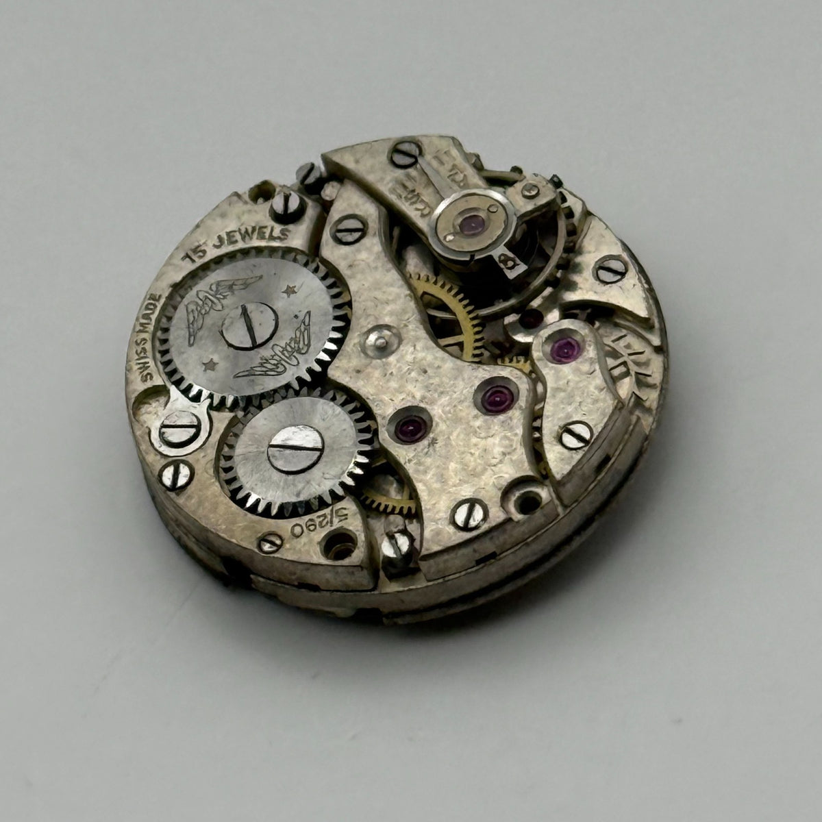 Rotary 5/290 Watch Movement 15 Jewels Swiss Manual Wind Parts Repair 19.3mm