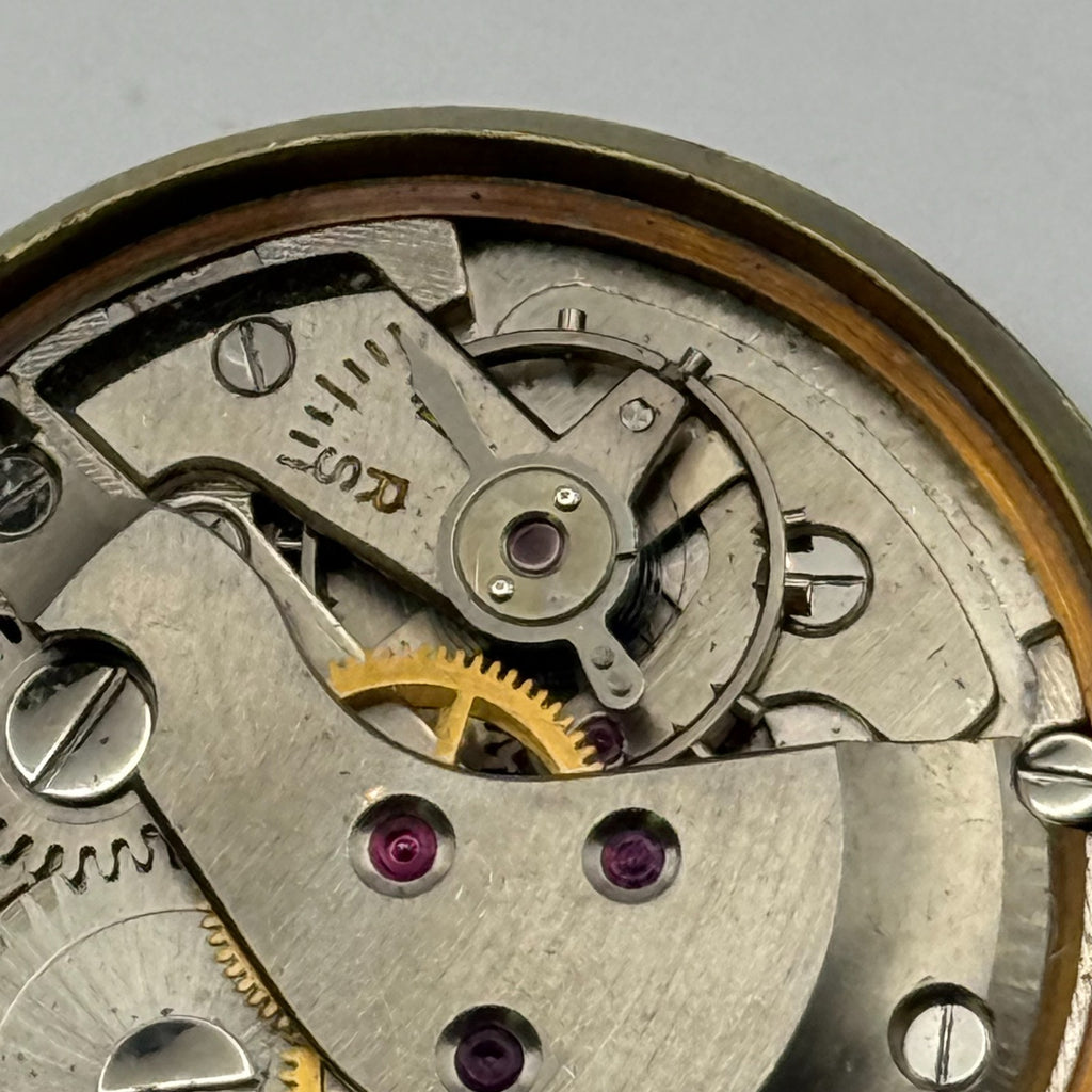 FHF 25 Watch Movement - Trebex 15 Jewels - Running - For Parts / Repair - 23.6mm