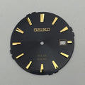 Seiko V157-0AY8 Watch Dial Solar 100M Black Japan Spare Parts Repair 31.4mm