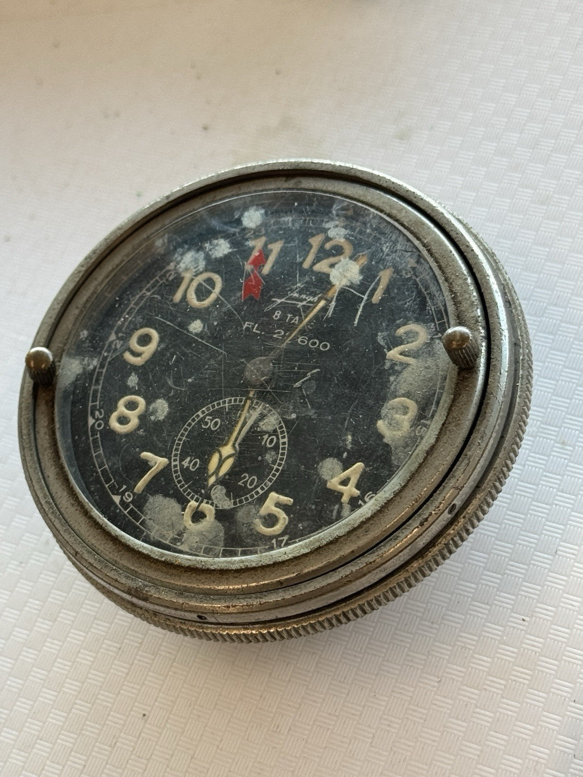 WW2 Junghans Luftwaffe Cockpit Clock 8 Tage FL 22600 German Aircraft Very Rare