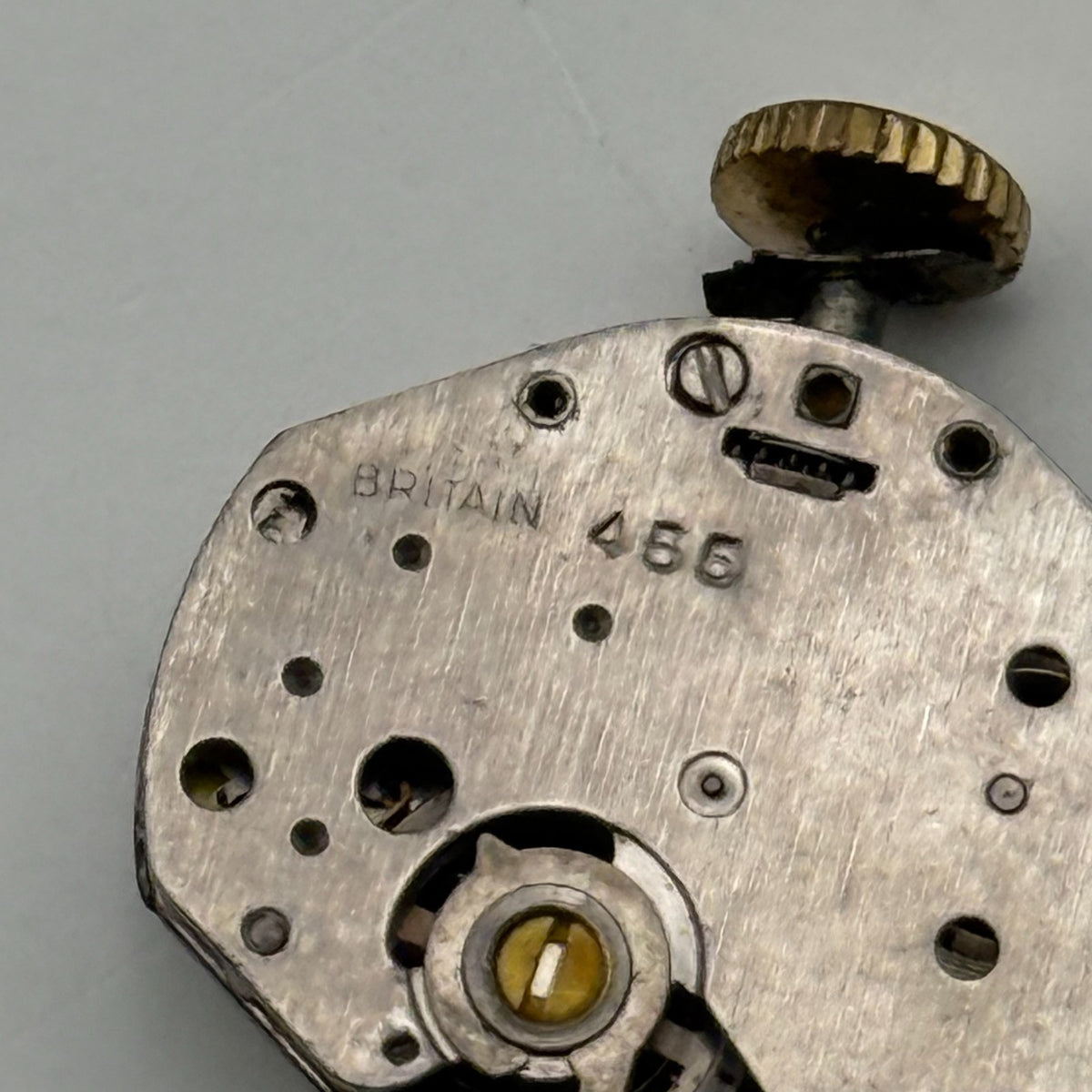 Timex 456 Watch Movement Great Britain Vintage Manual Wind Parts Repair 18mm