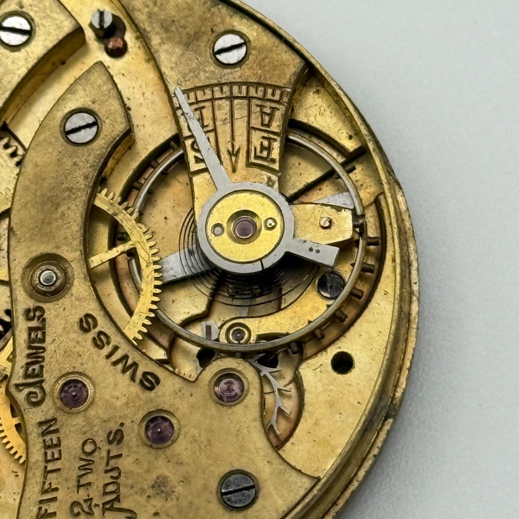 Swiss Lever Pocket Watch Movement - Tissot 18''' Hunter - Parts / Repair 41.4mm