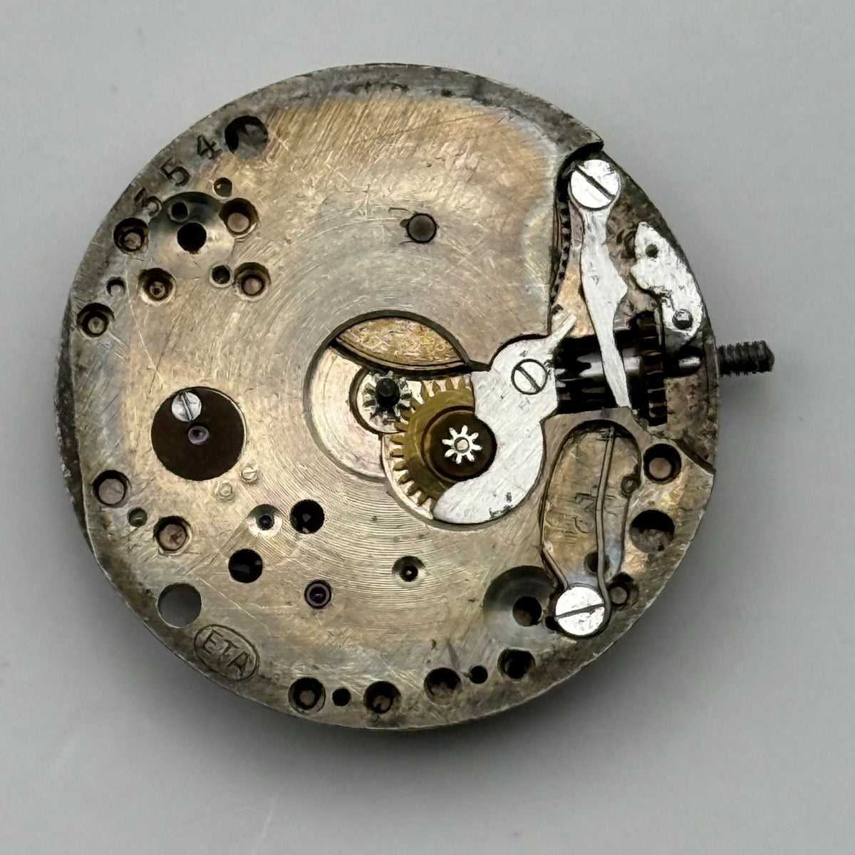 ETA Watch Movement 15 Jewels Swiss Manual Wind Vintage Parts Repair 23.2mm