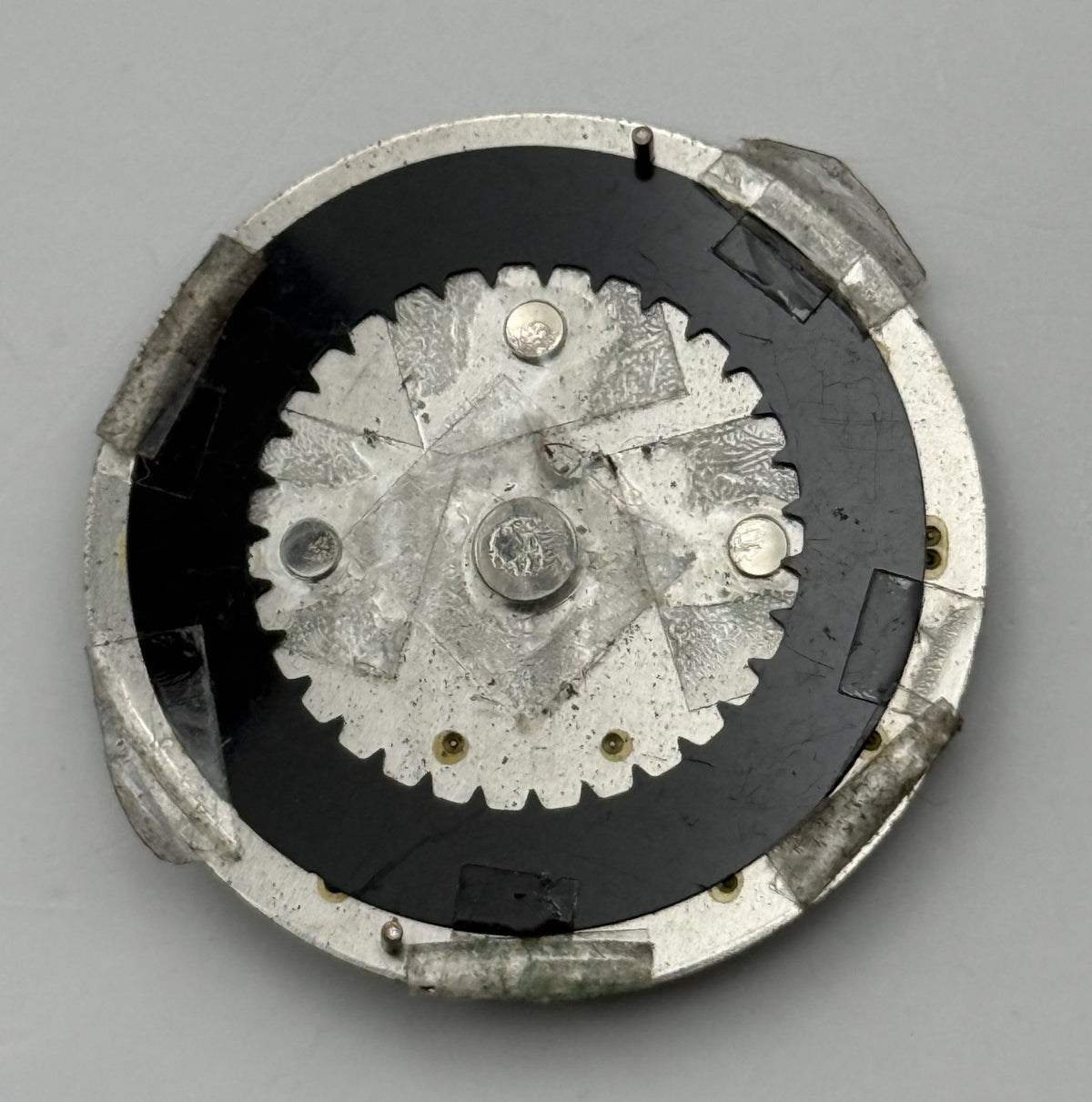 Seiko 6T55-0008 Watch Dial Chronograph 100M Black Spare Parts Repair 30.4mm