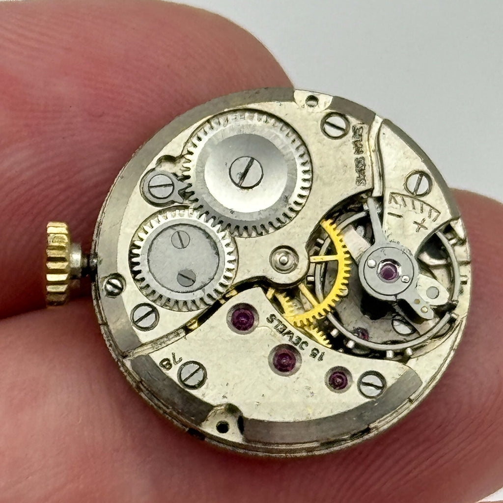 Revue Cal 78 Watch Movement - Roman Numerals - For Parts / Repair - 19.6mm