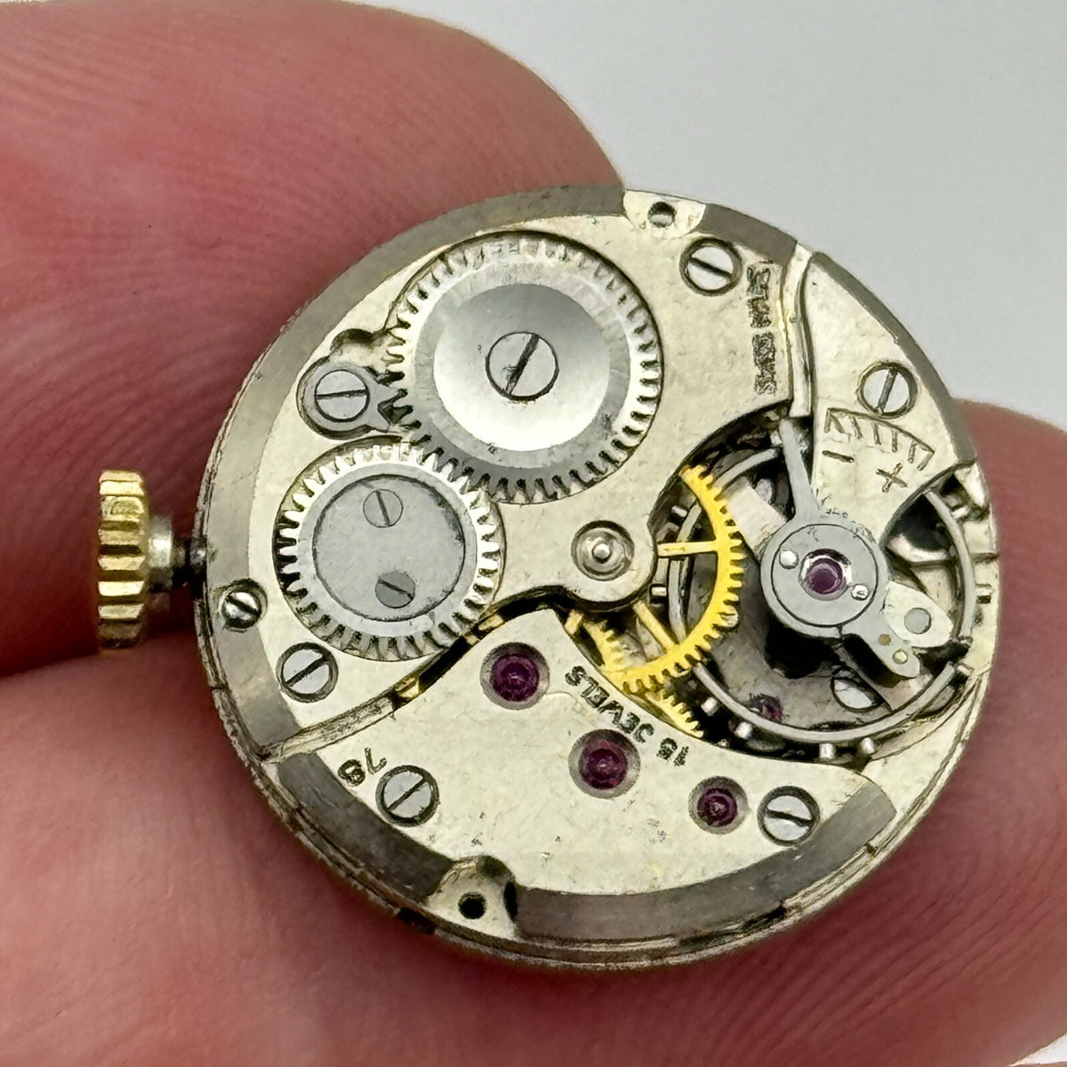 Revue Cal 78 Watch Movement - Roman Numerals - For Parts / Repair - 19.6mm