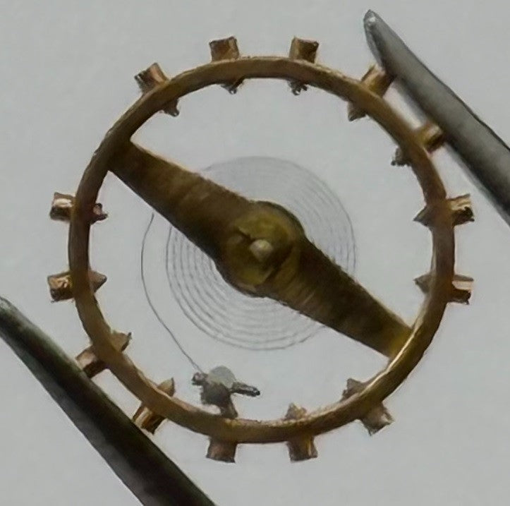 Slava /Era 1739 Balance Wheel Complete And Spring 5¼’’’ Watch Movement Parts NOS