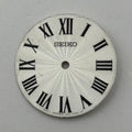 Seiko 7N01- 0AD8 Watch Dial Silver Japan Vintage Spare Parts Repair 22.5mm