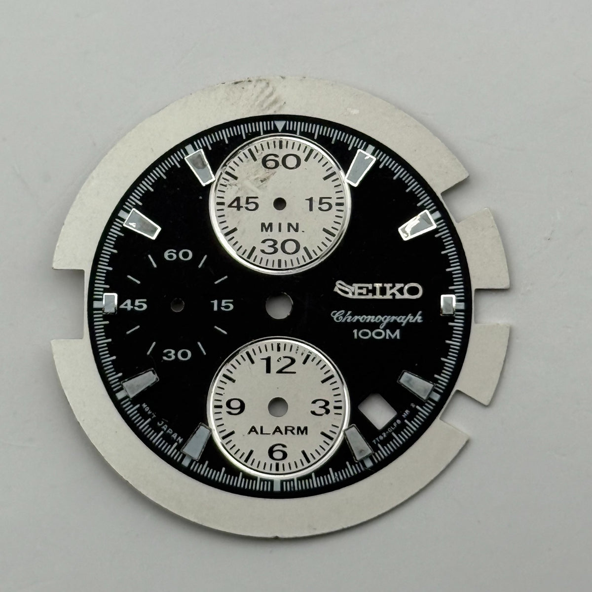 Seiko 7T62-0LP8 Watch Dial Chronograph Alarm 100M Spare Parts Repair 32.9mm