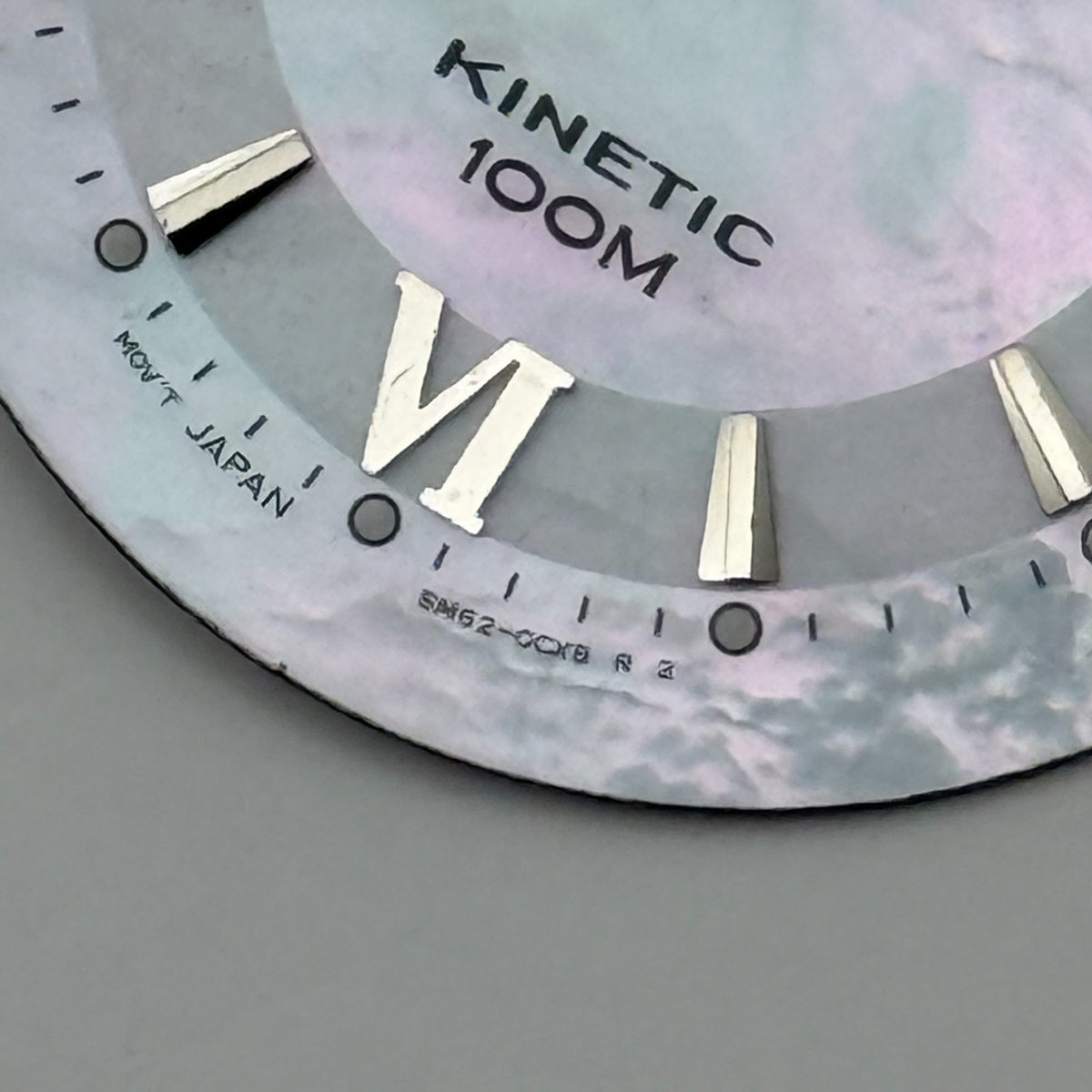 Seiko 5M62-0CX8 Watch Dial Kinetic 100M MOP Japan Spare Parts Repair 27.4mm