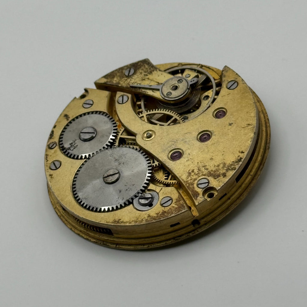 Swiss Lever Pocket Watch Movement - Unidentified - Parts / Repair 42.3mm